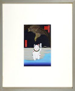 Mino Hyogo / Maneki-neko Fukagawa Suzaki and Jumanntsubo(Snow) from Hiroshige's 100 Famous Views of Edo