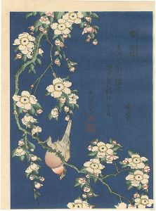北斎「鷽と垂櫻【復刻版】」