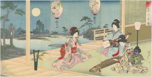 周延「月秋の三曲」