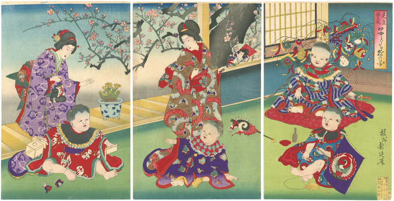 Chikanobu “A Parody of Soga Brothers Performed by Children”