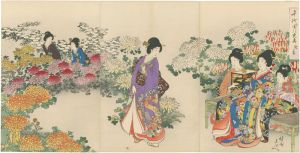 Chikanobu / Chiyoda Inner Palace / Chrysanthemum Garden [千代田之大奥　観菊]