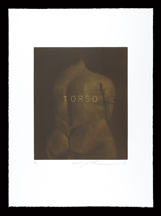池田満寿夫「広すぎる背中（銅版画集『クラシコ・トルソー』より）」