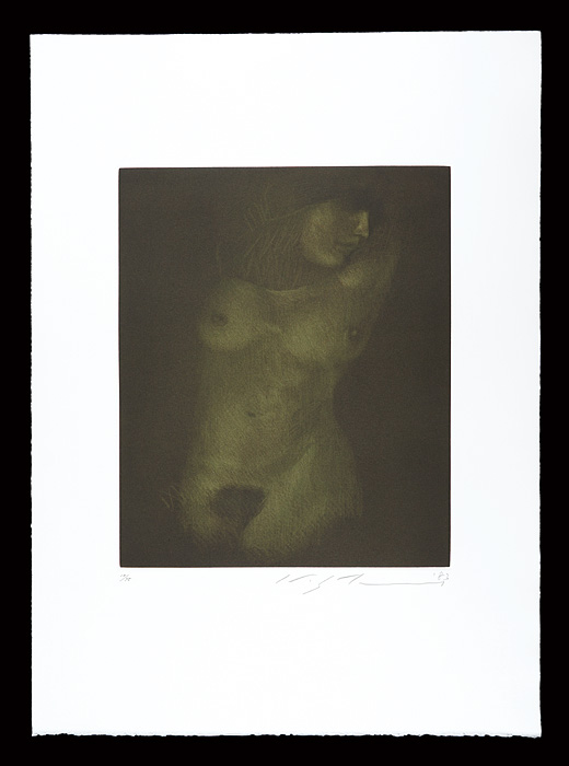 池田満寿夫「海の底のトルソー（銅版画集『クラシコ・トルソー』より）」