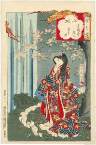 Chikanobu / Setsugekka (Snow, Moon and Flowers) / Yamashiro Province : Flower at Kinkaku-ji Tenple, Princess Yuki	 [雪月花　山城　金閣寺　ゆき姫]
