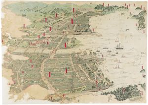 一徳斎高清「福岡博多鳥瞰図」