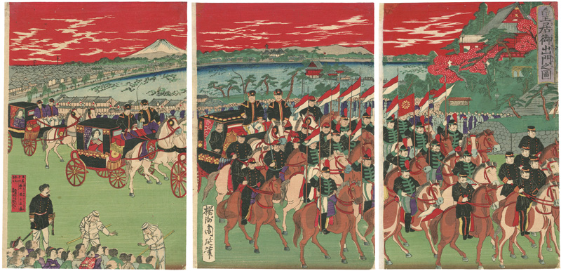 周延「皇居御出門之図」
