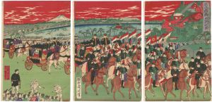 周延「皇居御出門之図」
