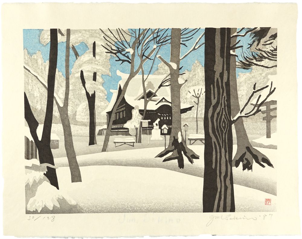 Sekino Junichiro “Eight Views of Chofu / Fuda-Tenjin shrine”