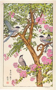 吉田遠志「百日紅に集う」