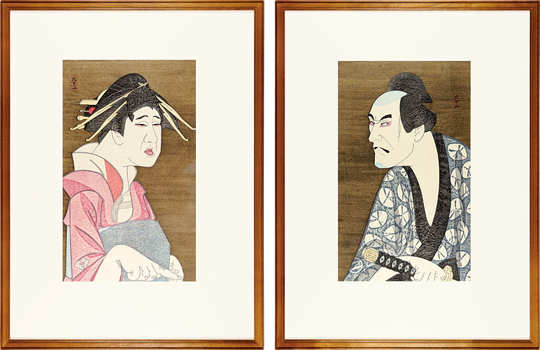 Tsuruya Kokei “Bando Tamasaburo V as the courtesan Okaru in "Gion Ichiriki Jaya" / Kataoka Takao I as Teraoka Heiemon in "Gion Ichiriki Jaya"”