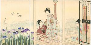 Chikanobu / Chiyoda Inner Palace / Spring Iris [千代田之大奥　花菖蒲]