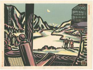 Kobayashi Asaji	 / 100 Views of New Japan / Snow night at Shiga 