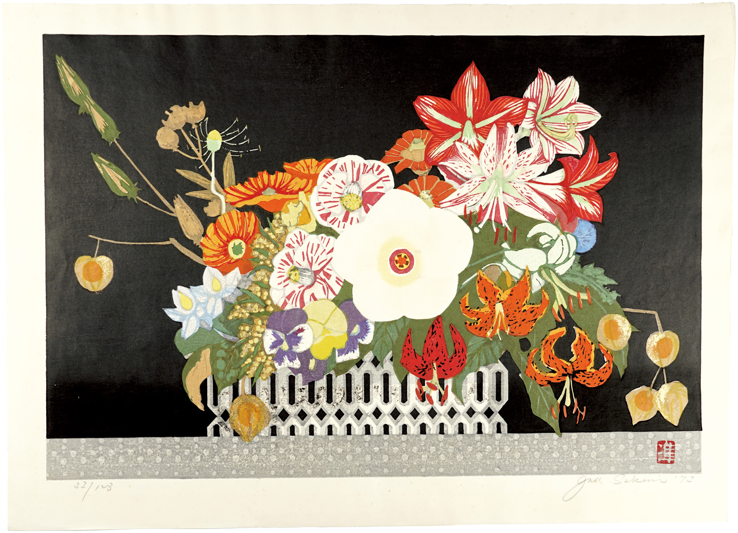 Sekino Junichiro “Flowers of the Four Seasons”