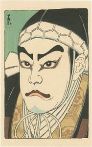 Matsuda Seifu / Kabuki Actor Print : Bando Hikosaburo as Takezawa Kenmotsu
