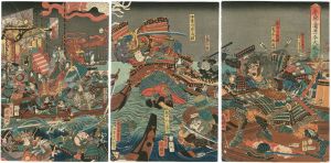赤間ノ浦源平大戦之図