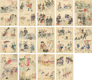 清親「日清戦争笑楽画会　」