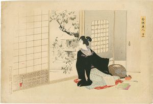 年方「今様美人 十二　雪見」