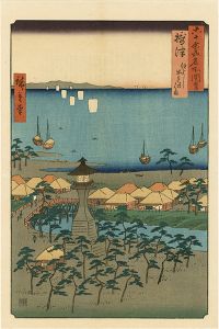Famous Views of the Sixty-Odd Provinces / Settsu Province: Demi Beach in Sumiyoshi【Reproduction】	