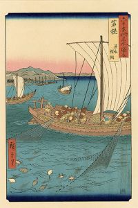 六十余州名所図会　若狭 漁船鰈網【復刻版】