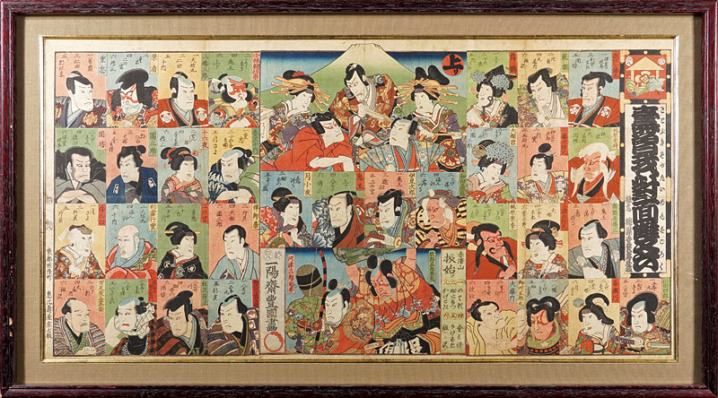 Toyokuni III “Kotobuki Soga Taimen Sugoroku (Board Game) ”