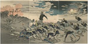 清親「平壌激戦我軍大勝利之図」