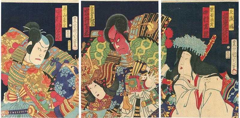 Kunichika “Kabuki Actors Print	”