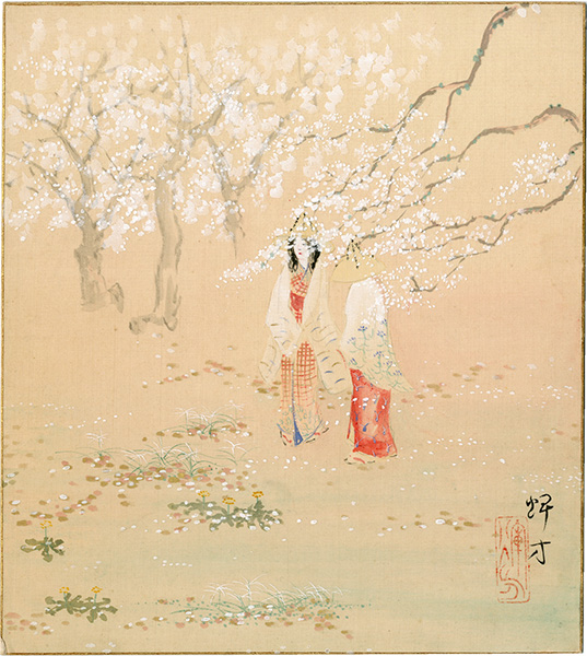 池田輝方「自筆画色紙」