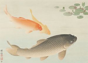 Ohara Koson(Shoson) / 魚公悠々図