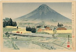 Tokuriki Tomikichiro / Thirty-Six Views of Mt. Fuji / Rain at Kariba in Susono