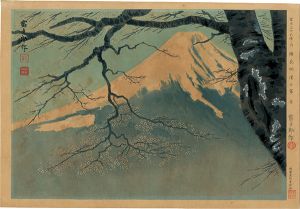 Tokuriki Tomikichiro / Thirty-Six Views of Mt. Fuji / Fuji with Cherry Blossoms in Fill Bloom