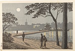 The series famous views of Tokyo:Moonlighe of Shinobazu-pond
