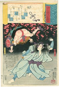 Kuniyoshi / Ukiyo-e Parallels for the Cloudy Chapters of the Tale of Genji / No.47 Agemaki [源氏雲浮世画合　総角]