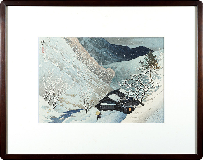 Ito Shinsui “10 Sights of Shinano / Evening Snow of Komoro”