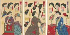 周延「鬘附束髪図会」