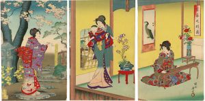 周延「富家之別荘」