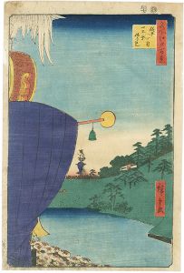 Hiroshige I / 100 Famous Views of Edo / A Procession of the Sanno Shrine Festival about to Enter Edo Castle from Kojimachi One-chome [名所江戸百景　糀町一丁目山王祭ねり込]