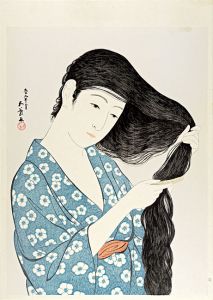橋口五葉「髪梳ける女【復刻版】」
