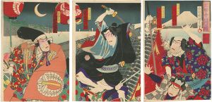 国貞三代「極楽寺山門の場」