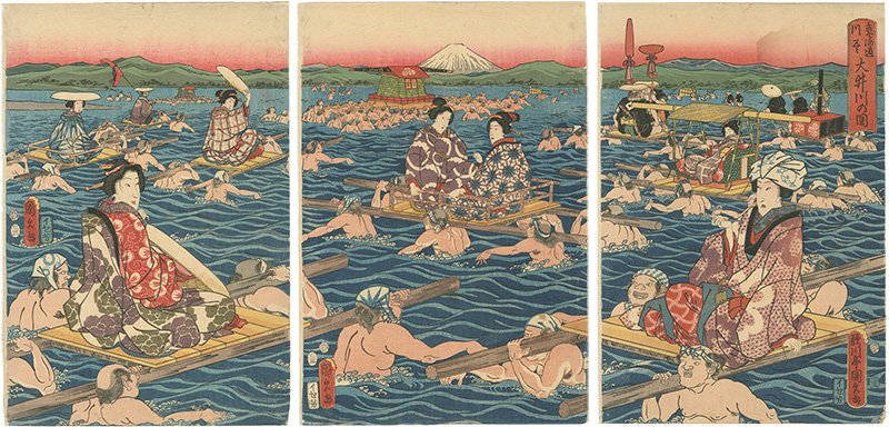 Kunihisa “Collection of the Rivers Running through Tokaido : Oigawa River”