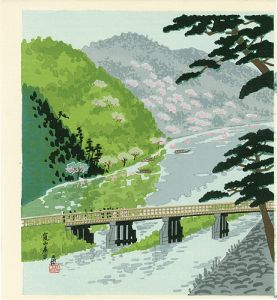 Tokuriki Tomikichiro / View of Arashiyama in Spring