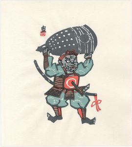 大津絵　釣鐘弁慶（仮題）