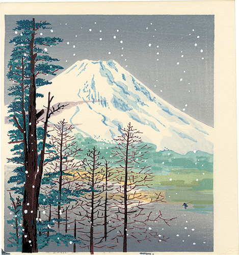 Tokuriki Tomikichiro “Mount Fuji Covered with Snow (tentative title)”