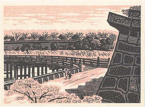 Maeda Masao “A Landscape of Hakodate (A View from Goryokaku with Cherry blossoms)”