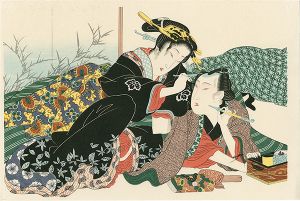 英泉「あぶな絵　なでつけ髪【復刻版】」