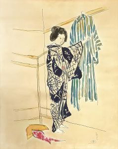 Kimura Shohachi / 永井荷風『濹東綺譚』　お雪　版画原画