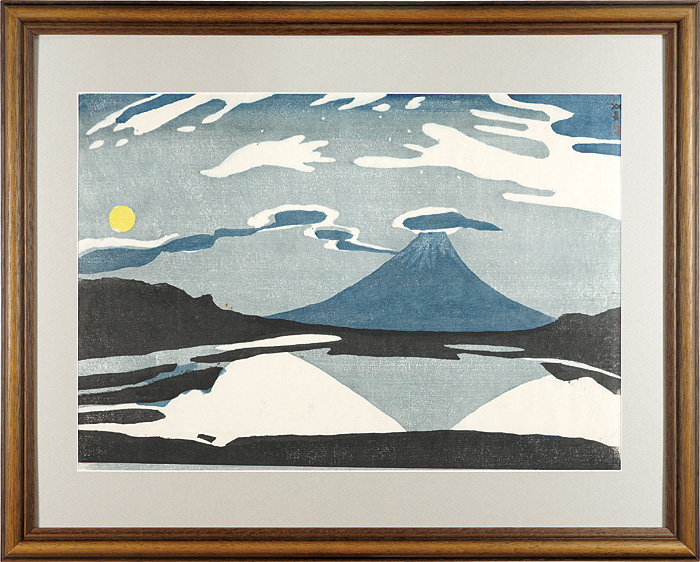 Kawanishi Hide “Full Moon Over Mt. Fuji, the Lake Shoji”