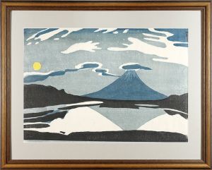 Kawanishi Hide / Full Moon Over Mt. Fuji, the Lake Shoji