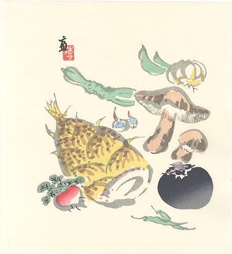 Tokuriki Tomikichiro “Vegetables (tentative title)”