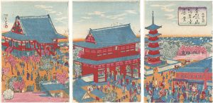 延一「東京名所　金龍山浅草寺真景」
