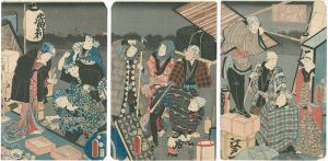 豊国三代「冬の宿 嘉例の寿すはき」
